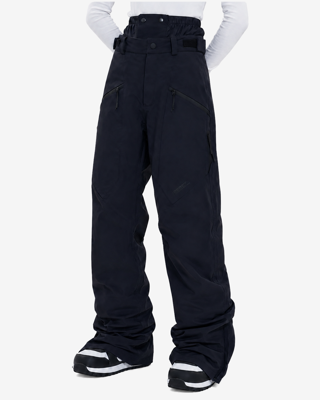 Snowboard Pants Women — navy front view on #F5F5F5 background