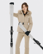 Slim Fit Belted Ski Jacket Women