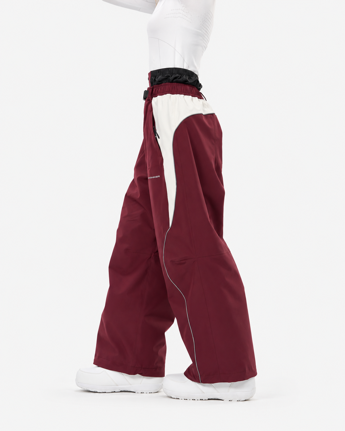 High Experience 3L Waterproof Baggy Ski & Snowboard Pants – Red