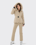 Slim Fit Belted Ski Jacket Women