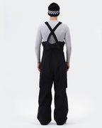 Navy Blue 3L snowboard bibs back view – men's ski bib pants
