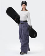 HIGH EXPERIENCE Waterproof Ski Pants Purple Women Men - Detail
