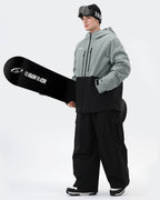 Pear Color ski jacket zippered chest pocket and phone pocket detail
