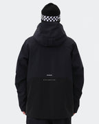 Blue 3L waterproof snowboard jacket back view – men's baggy ski coat