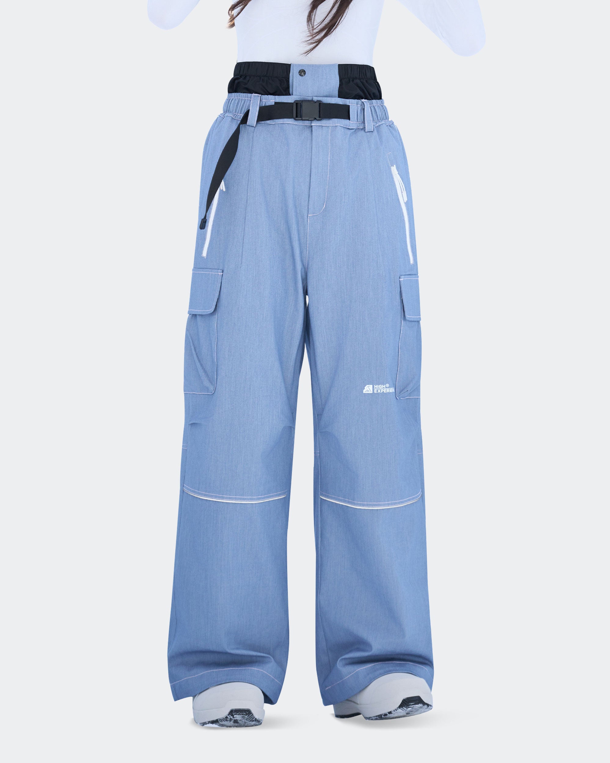 HIGH EXPERIENCE Women's Snowboard Pants | Baggy Waterproof Insulated Ski Pants