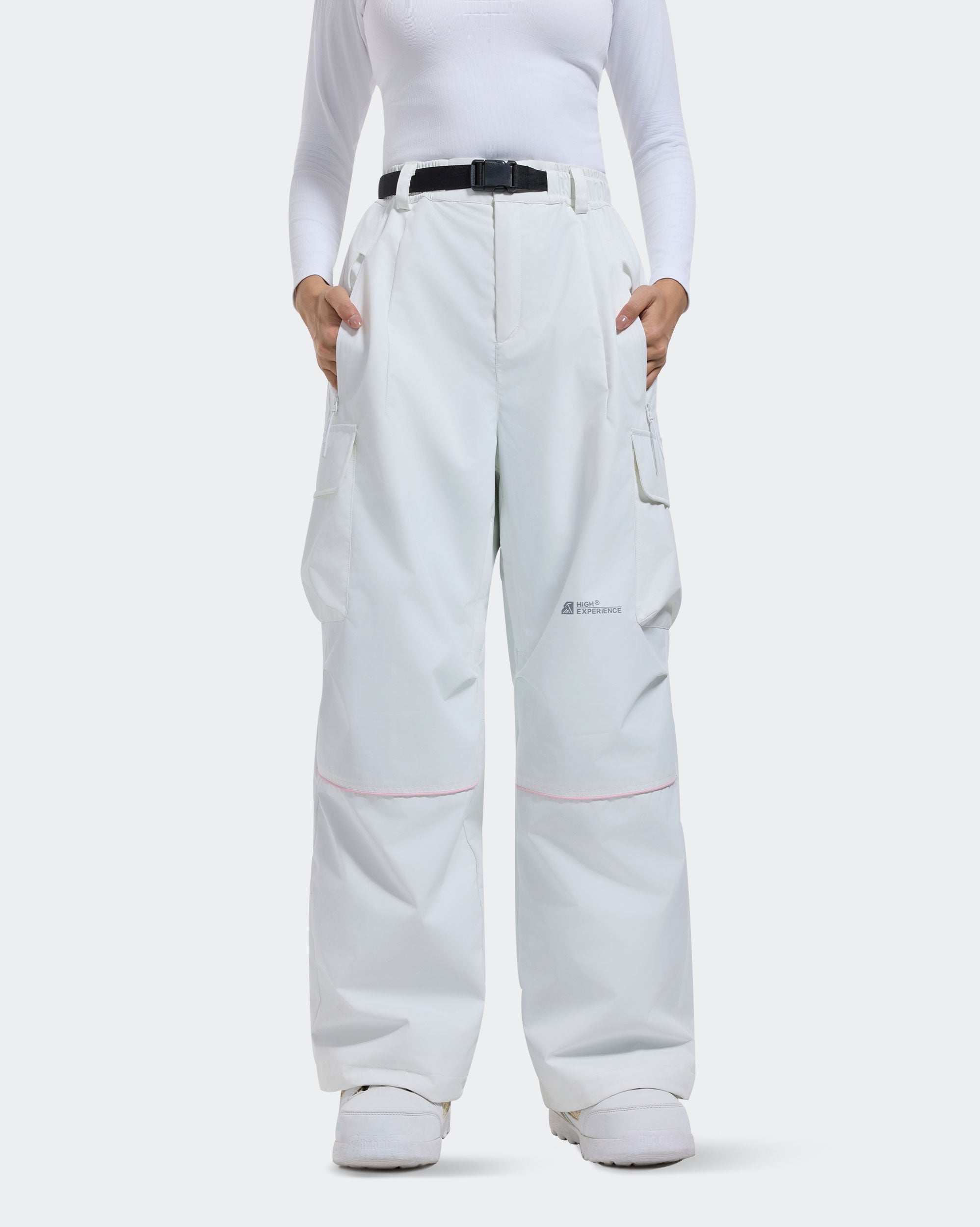 HIGH EXPERIENCE Women's Snowboard Pants | Baggy Waterproof Insulated Ski Pants