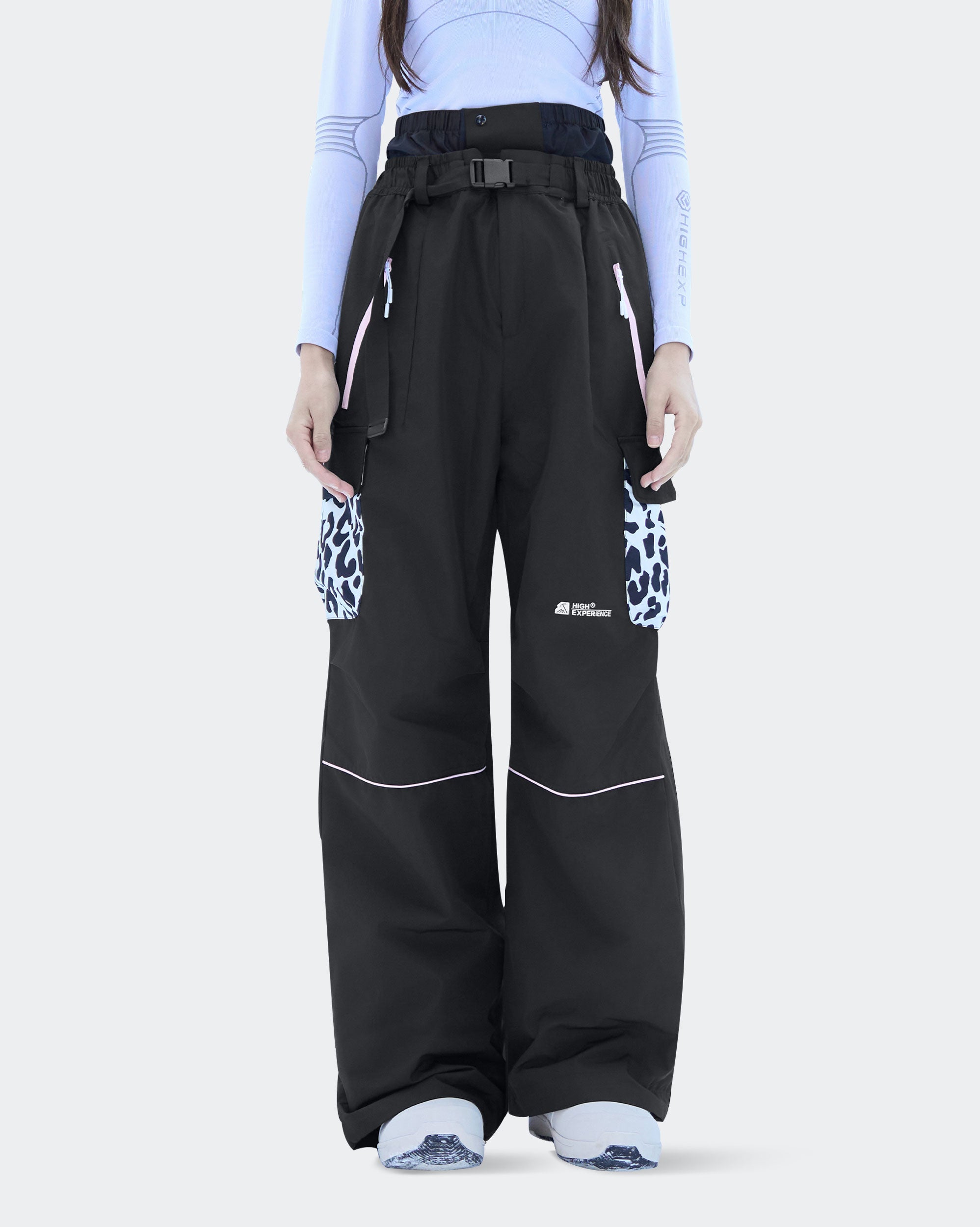 HIGH EXPERIENCE Women's Snowboard Pants | Baggy Waterproof Insulated Ski Pants