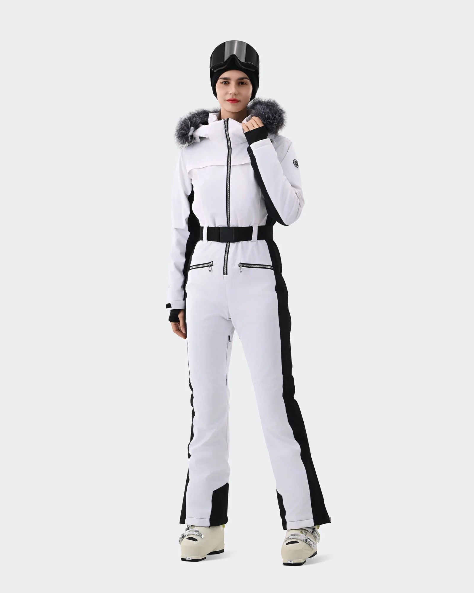 HIGH EXPERIENCE black one-piece snow suit
