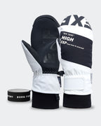 High Experience Black White Ski Gloves Product Detail - Anti-Slip TPU Palm Waterproof Winter Gloves