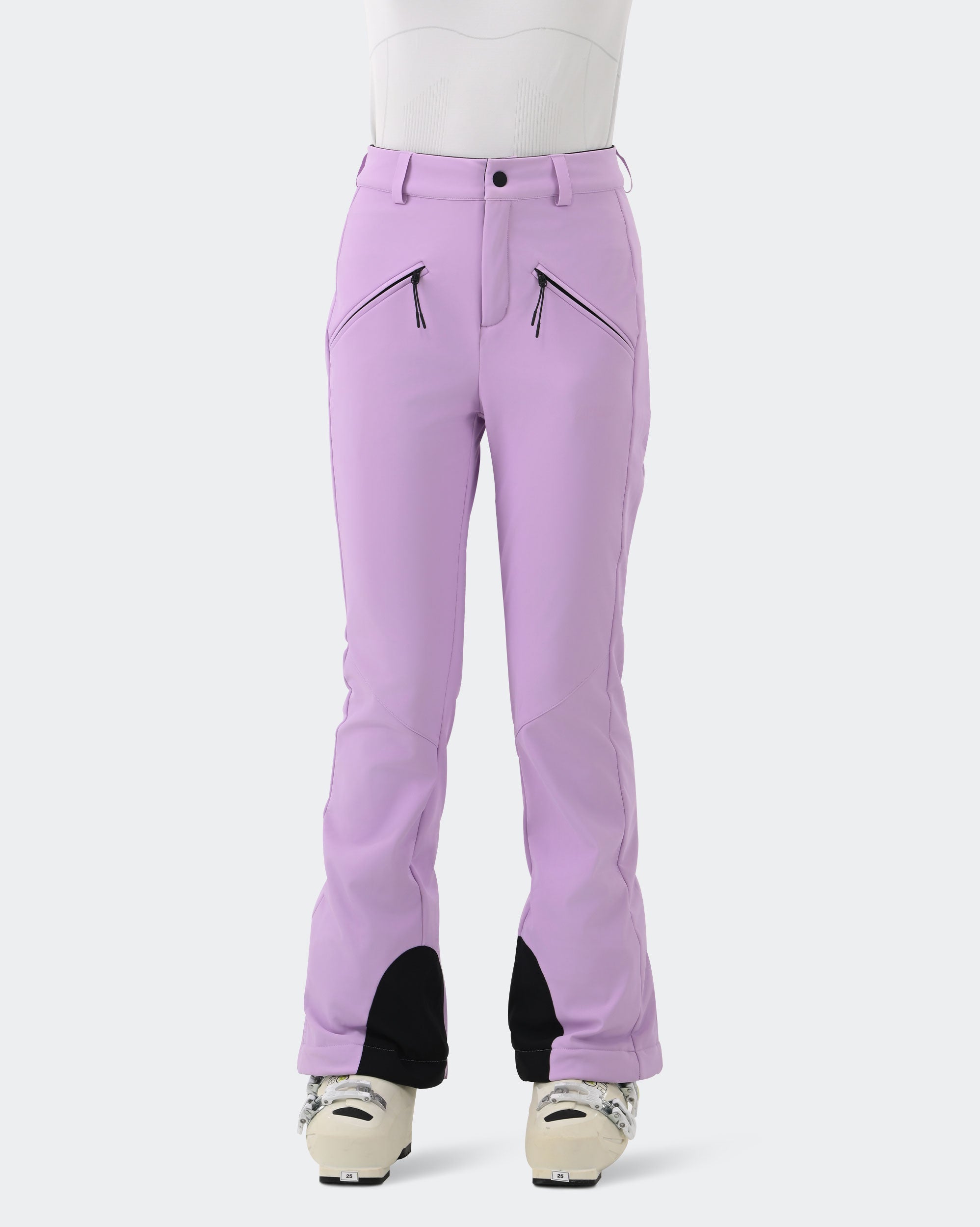 Purple Women's Slim Fit Waterproof Ski Pants Fleece Lined | HIGH EXPERIENCE
