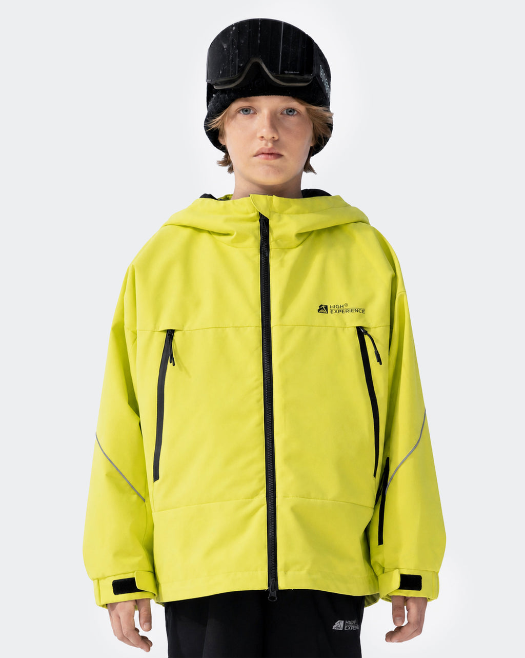 High Experience Kids Ski Jacket Lime Green - Graphene Thermal Waterproof Snow Coat for Boys Girls