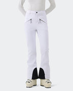 White Women's Slim Fit Waterproof Ski Pants Fleece Lined | HIGH EXPERIENCE