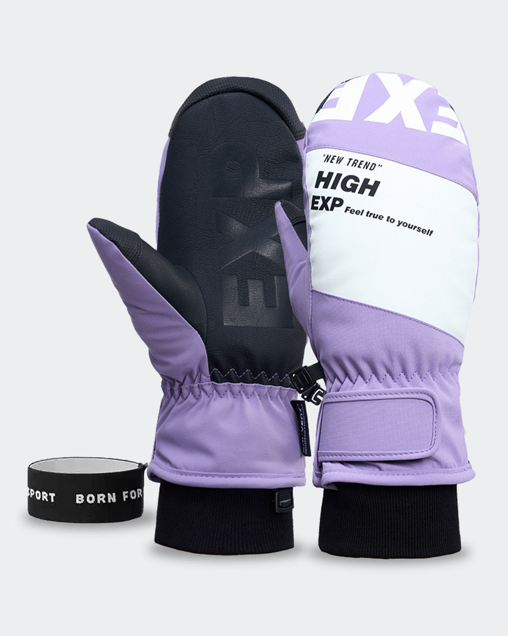 High Experience Black Ski Gloves Product Detail - Anti-Slip TPU Palm Waterproof Winter Gloves