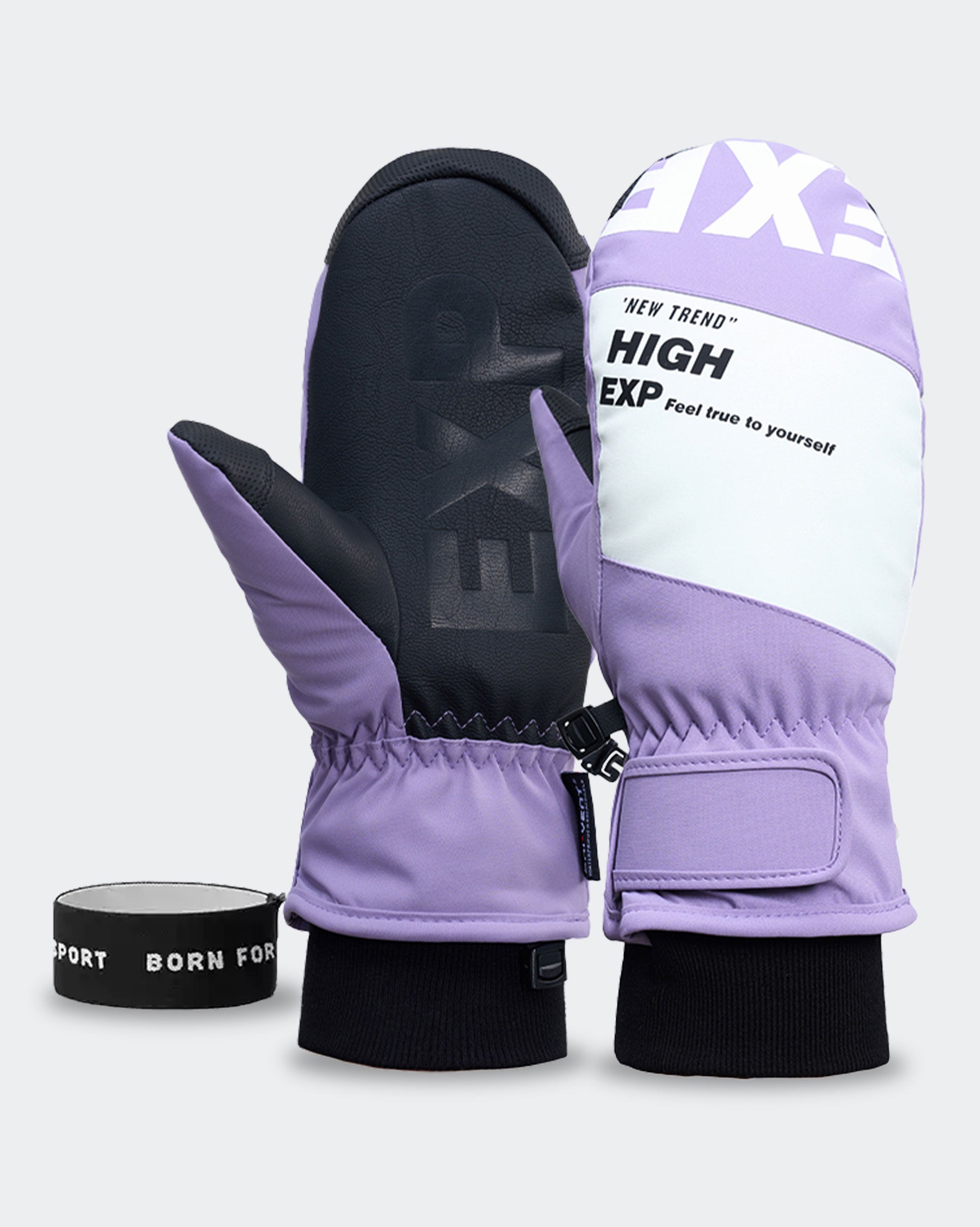High Experience Black Ski Gloves Product Detail - Anti-Slip TPU Palm Waterproof Winter Gloves