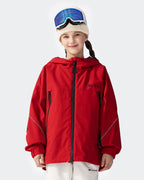 High Experience Kids Ski Jacket Red - Graphene Thermal Waterproof Snow Coat for Boys Girls
