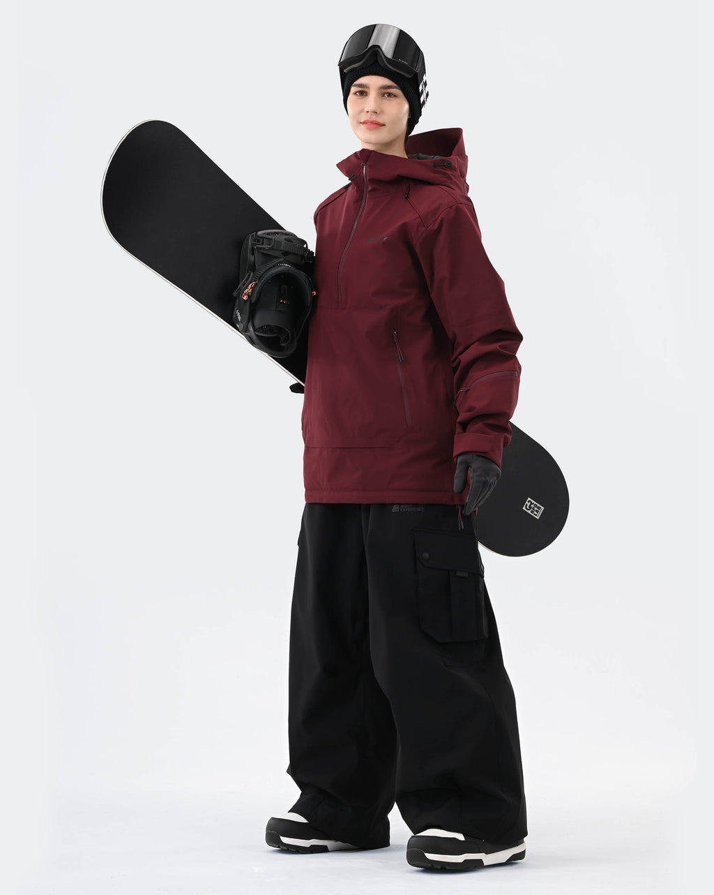 Women wearing Red 3L ski jacket with RECCO reflector on slopes
