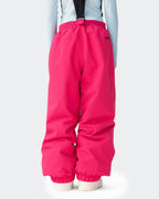 HIGH EXPERIENCE Kids Ski Pants - Pink Front View, Insulated Snowboard Trousers