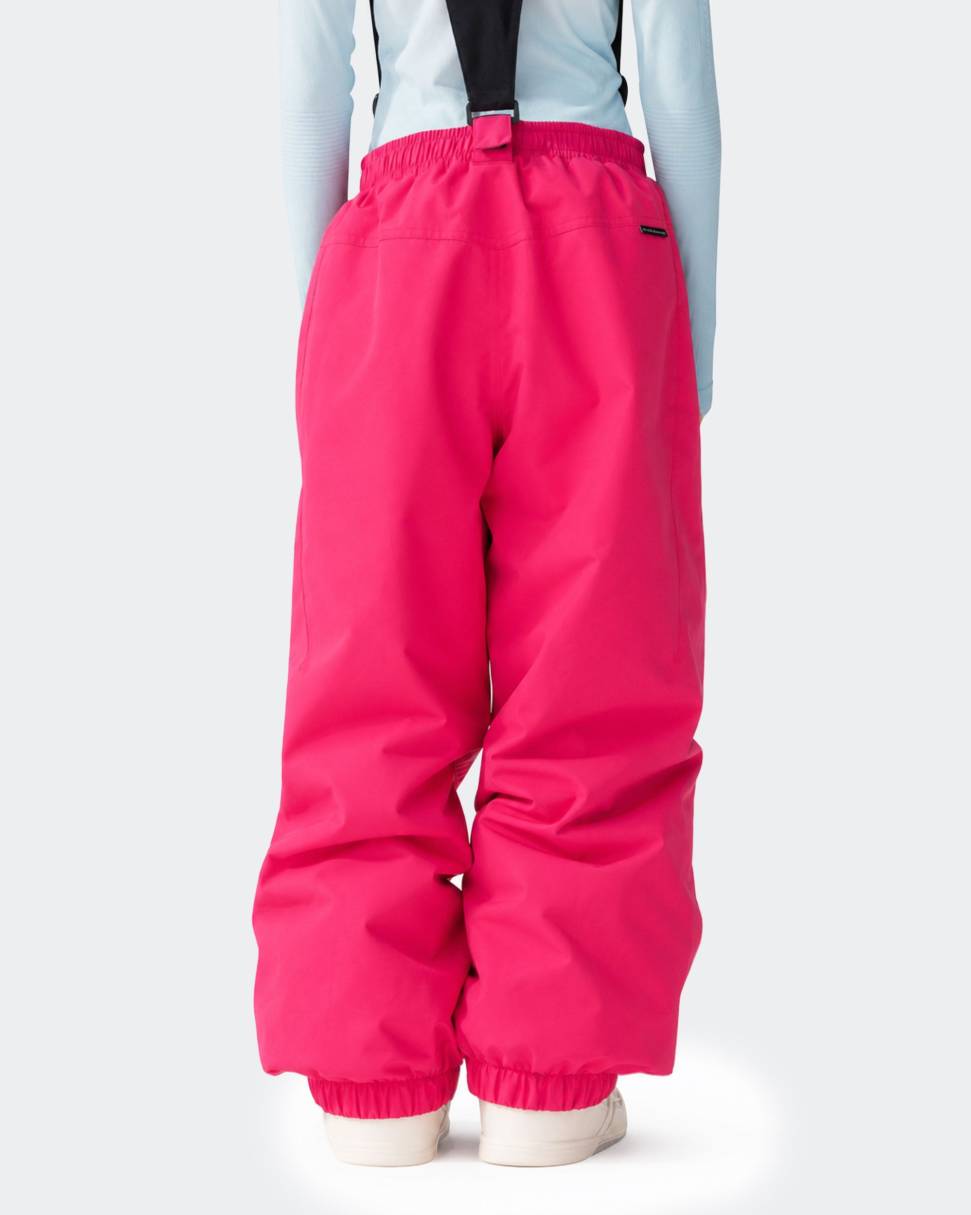 HIGH EXPERIENCE Kids Ski Pants - Pink Front View, Insulated Snowboard Trousers