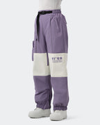 HIGH EXPERIENCE Women's Baggy Ski Pants Purple Side View — Waterproof Ski Pants