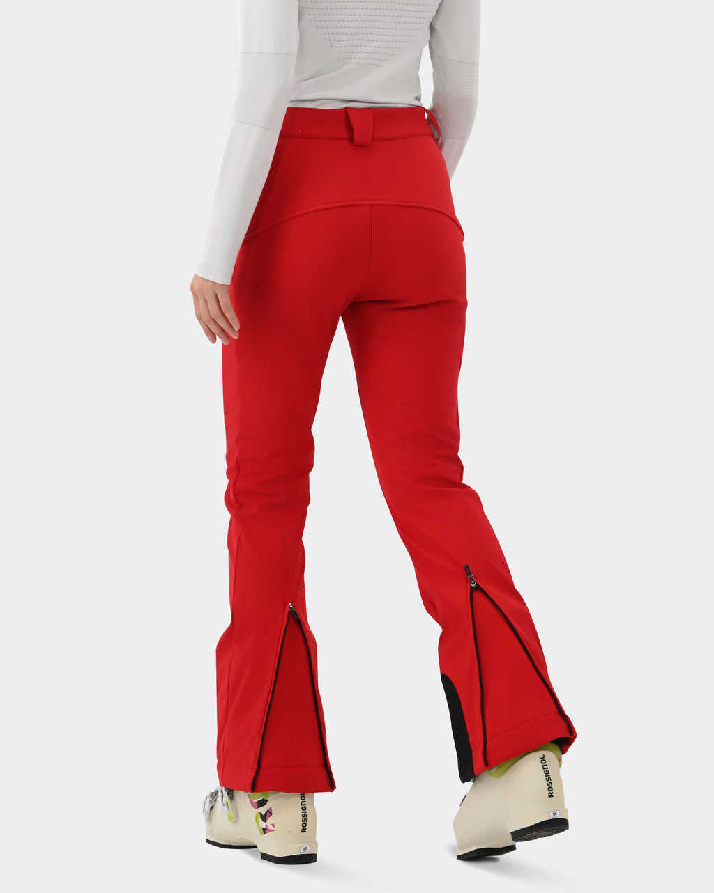 Red Ski Pants Side View Slim Fit Snowboard Pants | HIGH EXPERIENCE