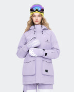 High Experience Purple Ski Gloves Front View - 3M Thinsulate Waterproof Touchscreen Snow Gloves