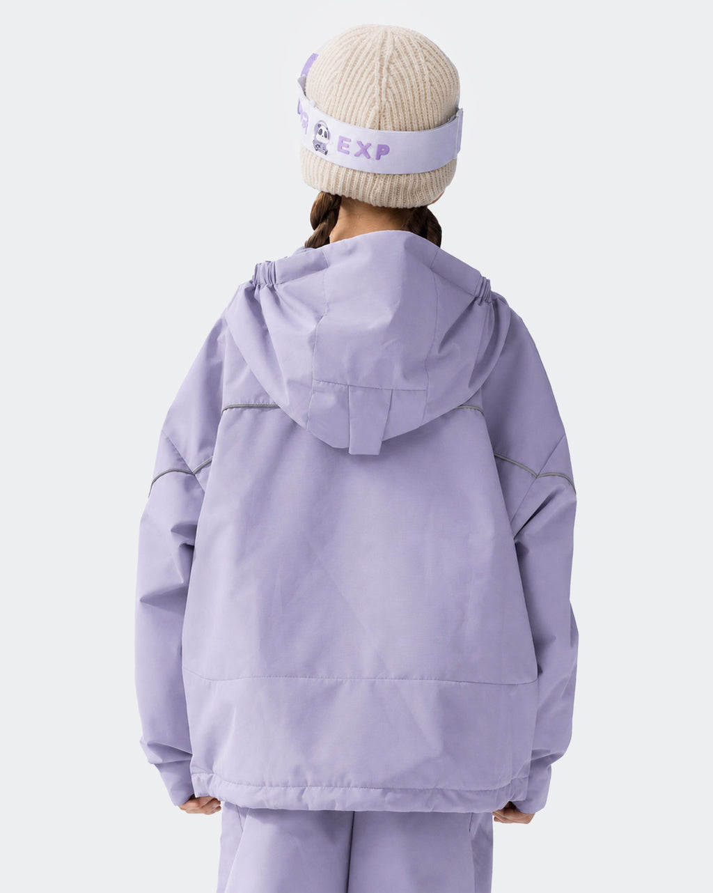 High Experience Kids Ski Jacket Lilac Purple Front View - Waterproof Windproof Snow Coat