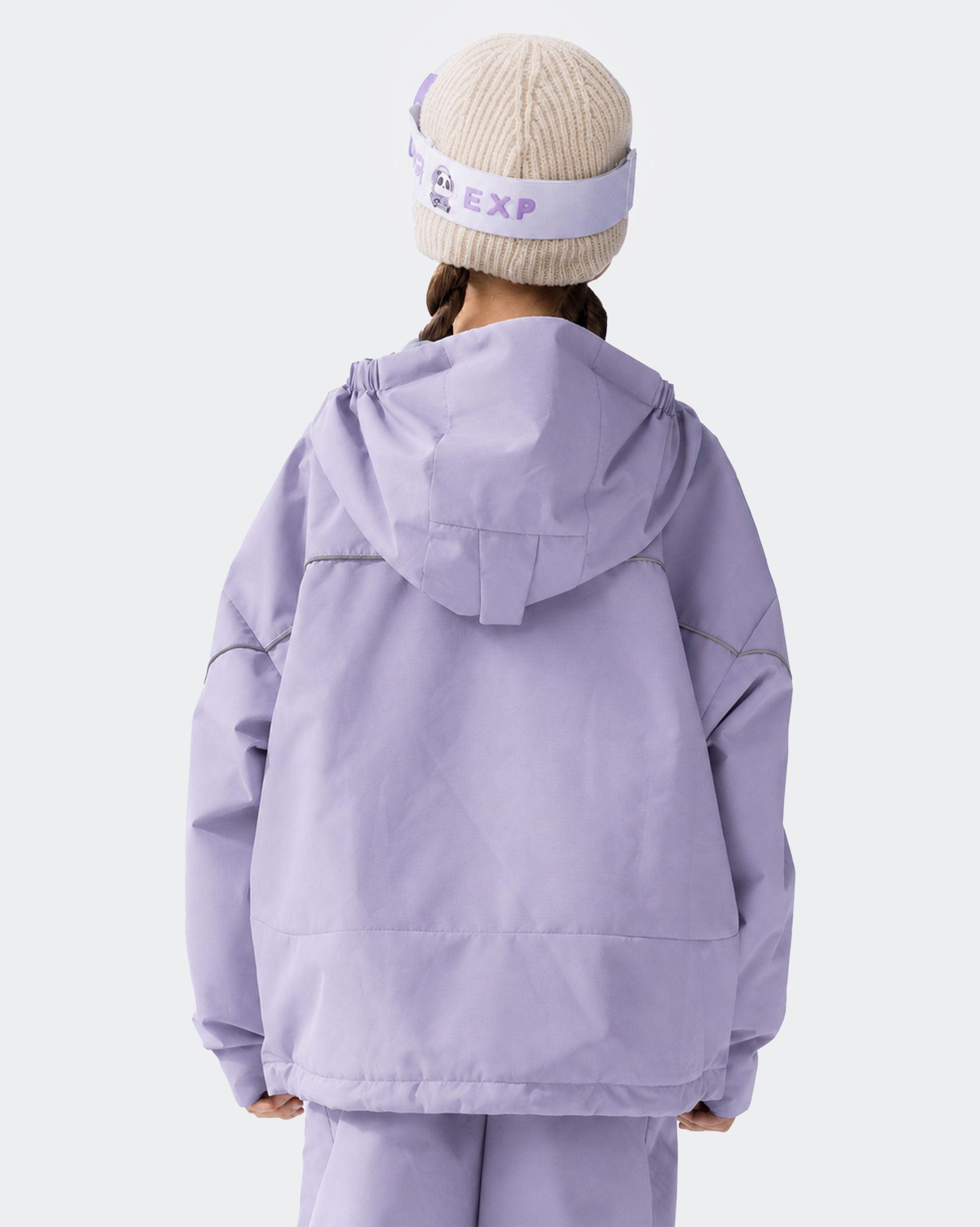 High Experience Kids Ski Jacket Lilac Purple Front View - Waterproof Windproof Snow Coat
