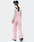 Pink Women's Ski Bib Pants – Side View | High Experience