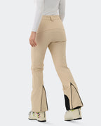 Khaki Ski Pants Side View Slim Fit Snowboard Pants | HIGH EXPERIENCE
