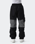 HIGH EXPERIENCE Women's Baggy Ski Pants Black Side View — Waterproof Ski Pants