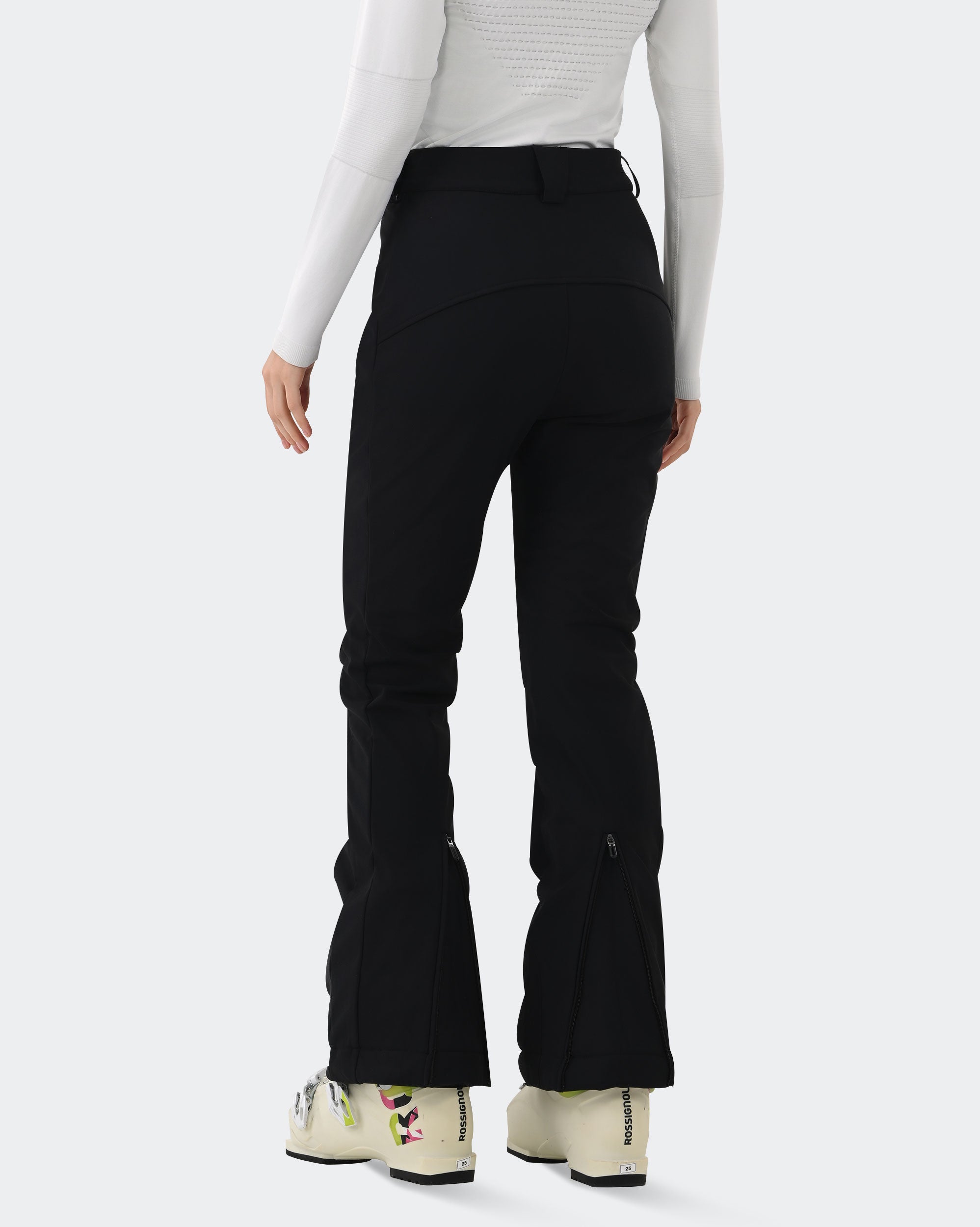 Black Ski Pants Side View Slim Fit Snowboard Pants | HIGH EXPERIENCE