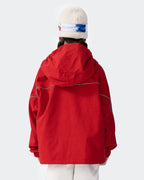 High Experience Kids Ski Jacket Red Front View - Waterproof Windproof Snow Coat