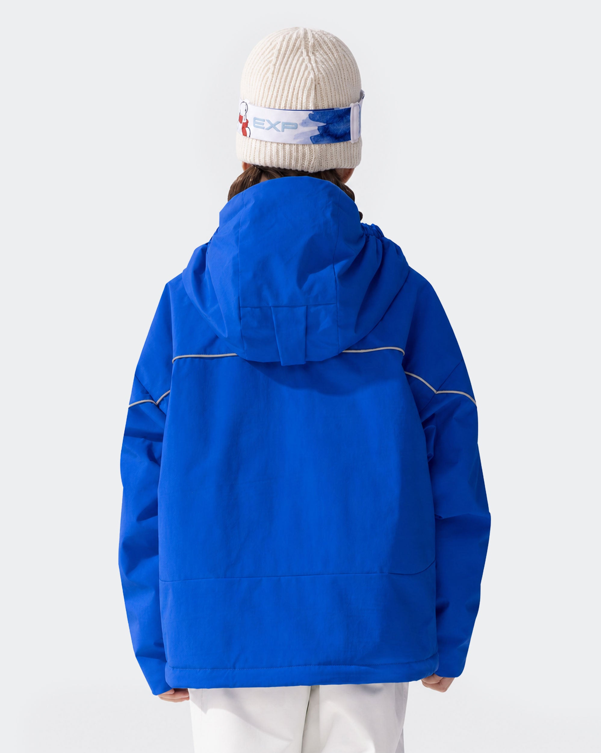 High Experience Kids Ski Jacket Klein Blue Front View - Waterproof Windproof Snow Coat