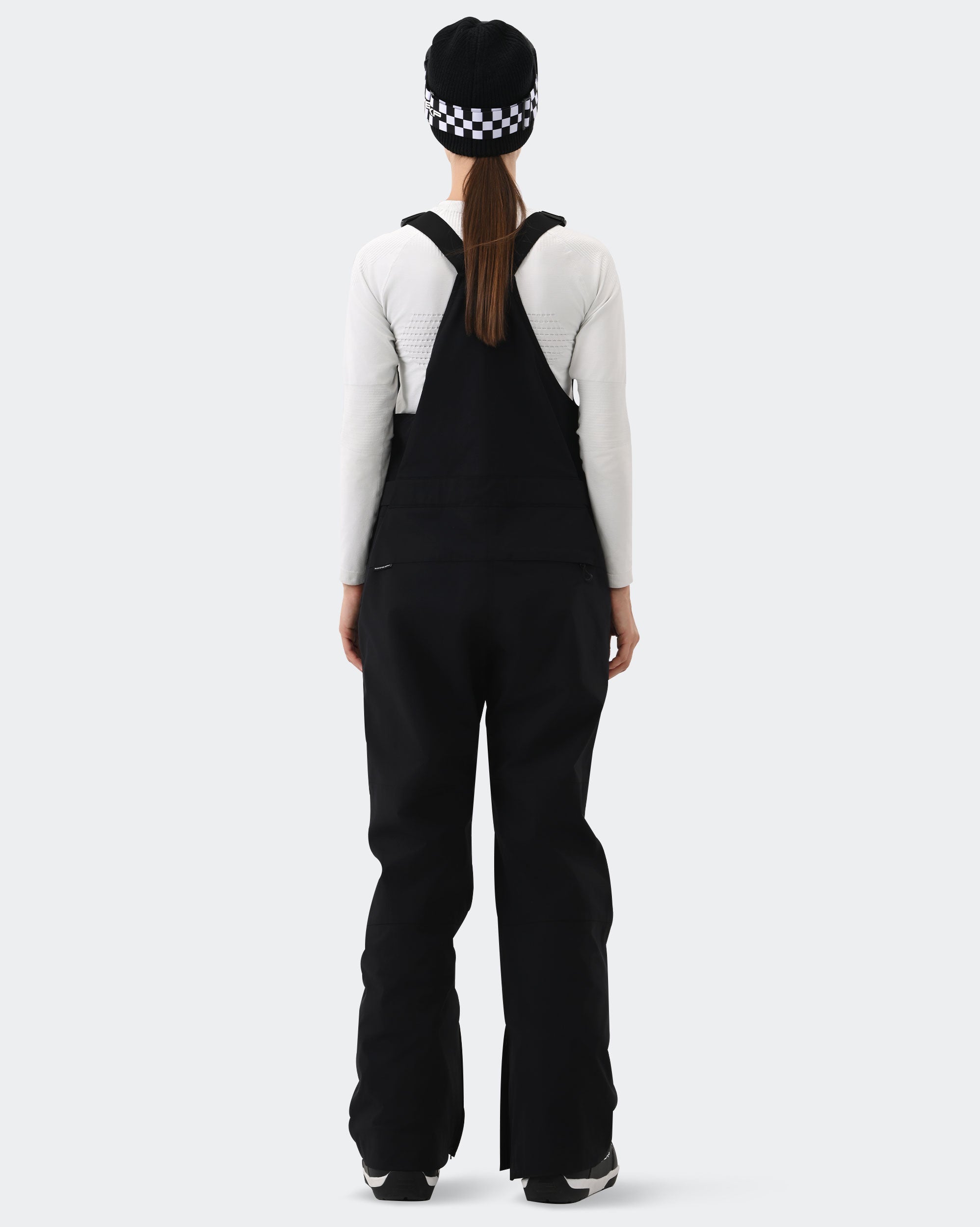 Black Women's Ski Bib Pants – Back View | High Experience