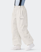 HIGH EXPERIENCE Kids Ski Pants - White Side View, Windproof Snow Pants