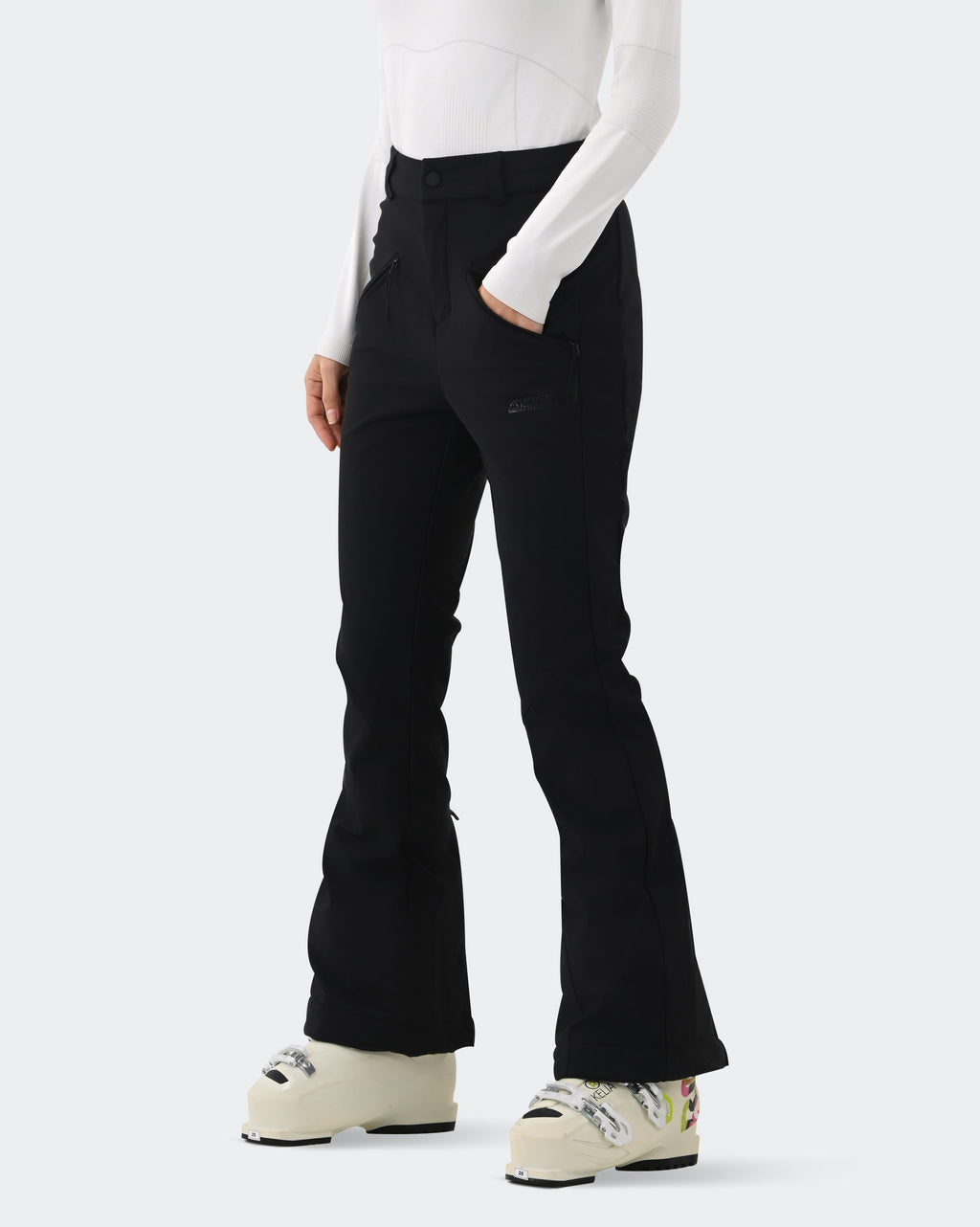 Black Ski Pants Waterproof 15000mm Fleece Lining Detail | HIGH EXPERIENCE