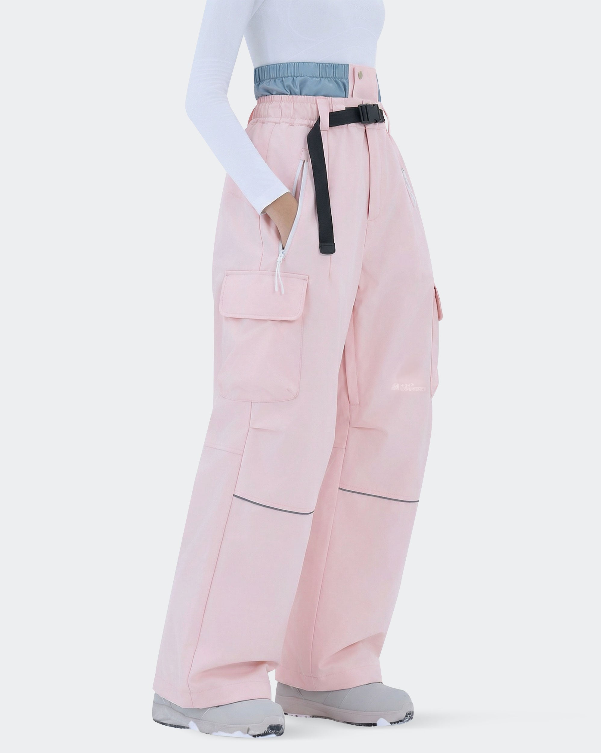 HIGH EXPERIENCE Women's Snowboard Pants | Baggy Waterproof Insulated Ski Pants