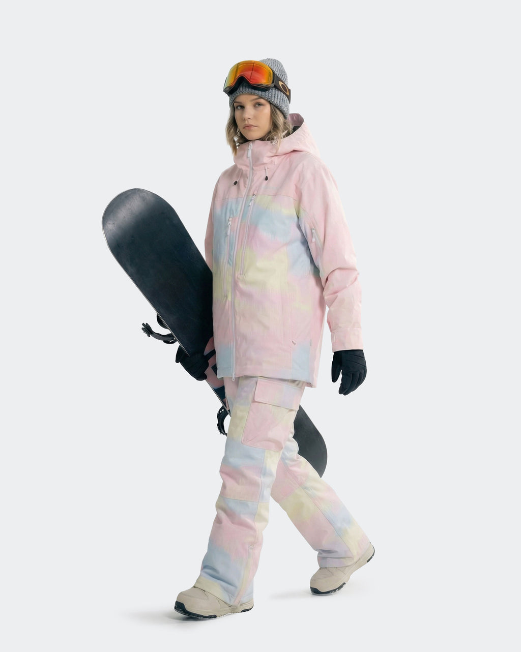 Ice Cream gradient ski jacket sleeve lift ticket pocket and cuff detail
