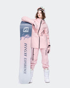 Pink Gradient ski jacket silhouette and fit detail
