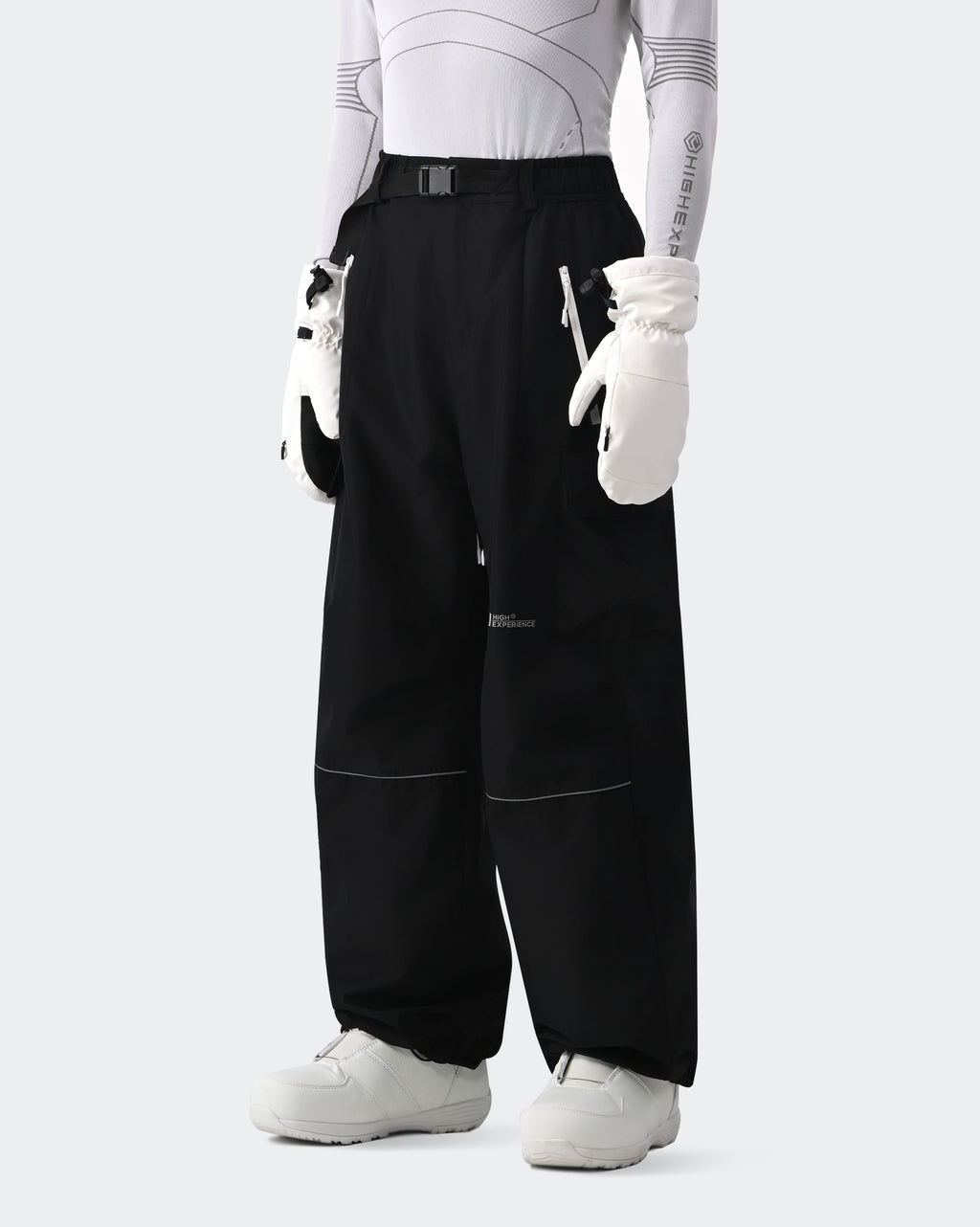 HIGH EXPERIENCE Women's Snowboard Pants | Baggy Waterproof Insulated Ski Pants