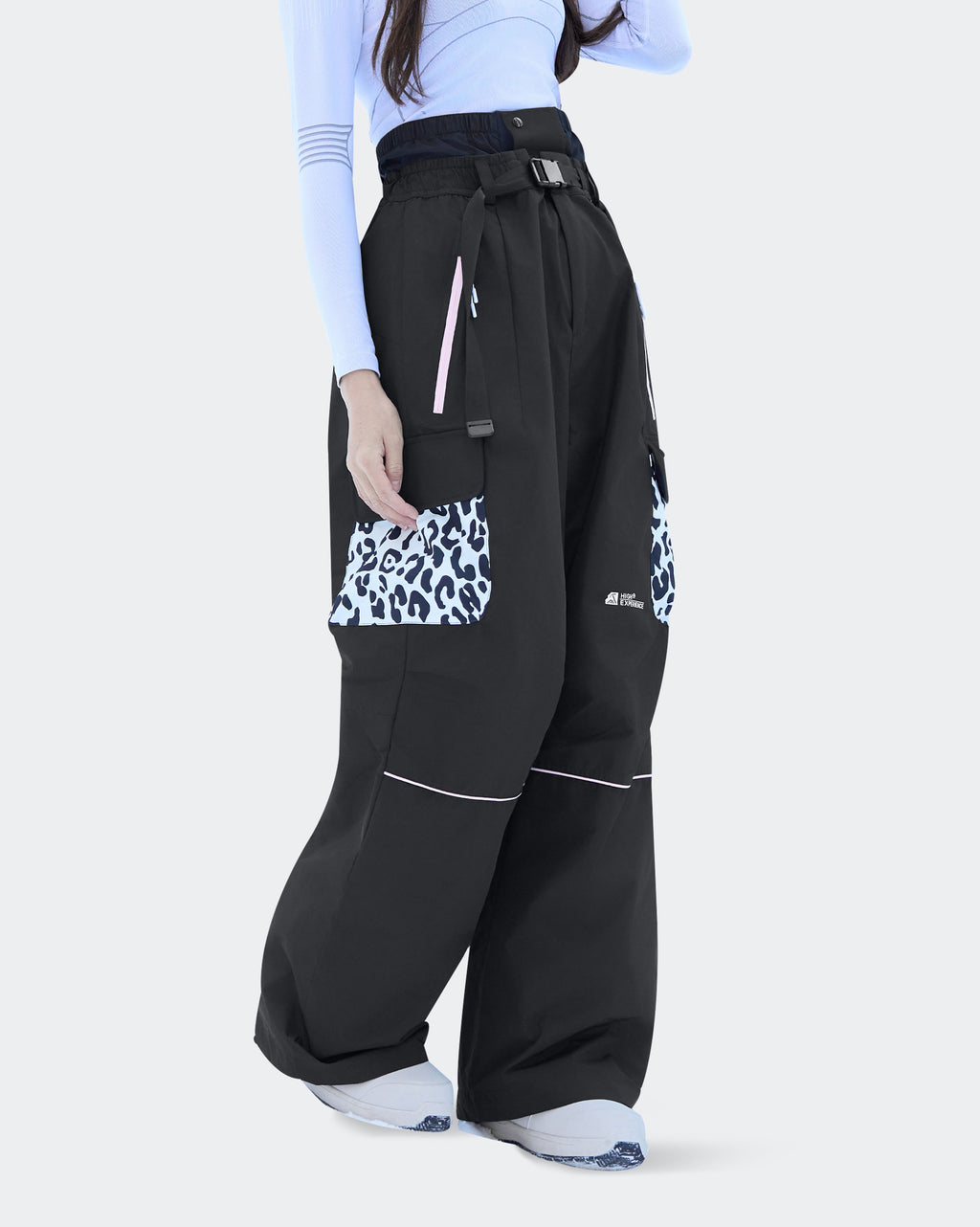 HIGH EXPERIENCE Women's Snowboard Pants | Baggy Waterproof Insulated Ski Pants