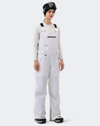 White Women's Ski Bib Pants – Side View | High Experience