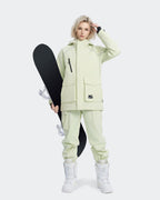 Sage Color ski jacket underarm ventilation zipper detail
