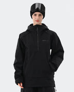 Women's 3-layer ski jacket with RECCO reflector front view in Black – HIGH EXPERIENCE
