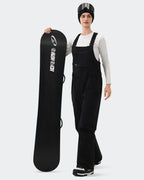 Black Women's Ski Bib Pants – Carrying Snowboard | High Experience