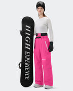 HIGH EXPERIENCE Women's Snowboard Pants | Baggy Waterproof Insulated Ski Pants