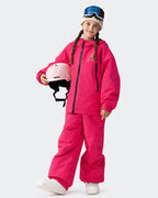 High Experience Kids Ski Jacket Barbie Pink Detail - YKK Zipper Reflective Strip Kids Ski Coat