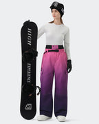 HIGH EXPERIENCE Women's Snowboard Pants | Baggy Waterproof Insulated Ski Pants