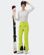 Green Women's Snowboard Pants Slim Fit On Model | HIGH EXPERIENCE