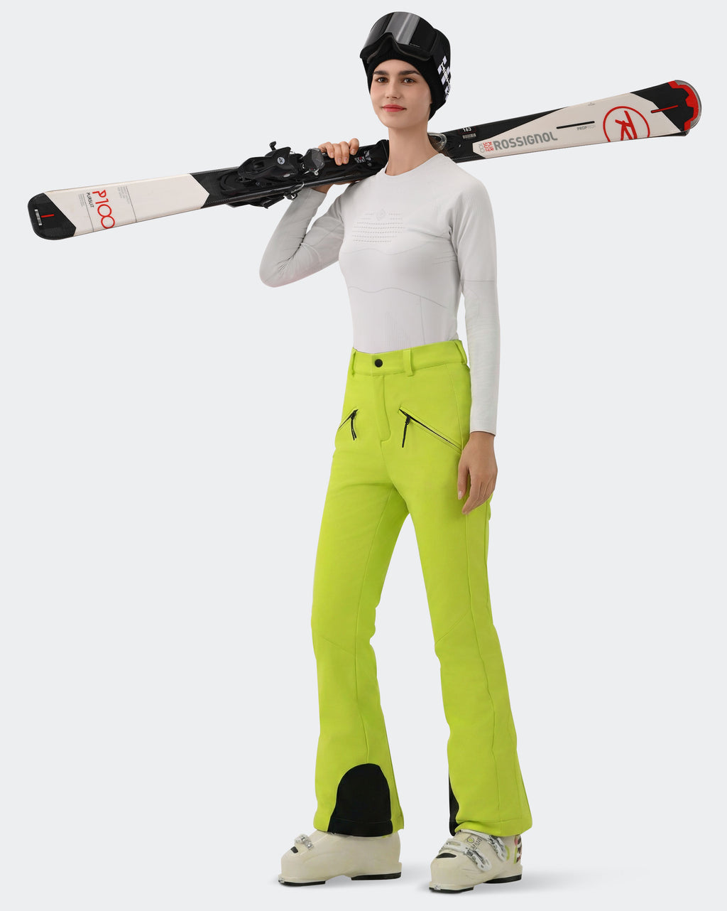 Green Ski Pants High Stretch 3L Fabric Winter Sports | HIGH EXPERIENCE